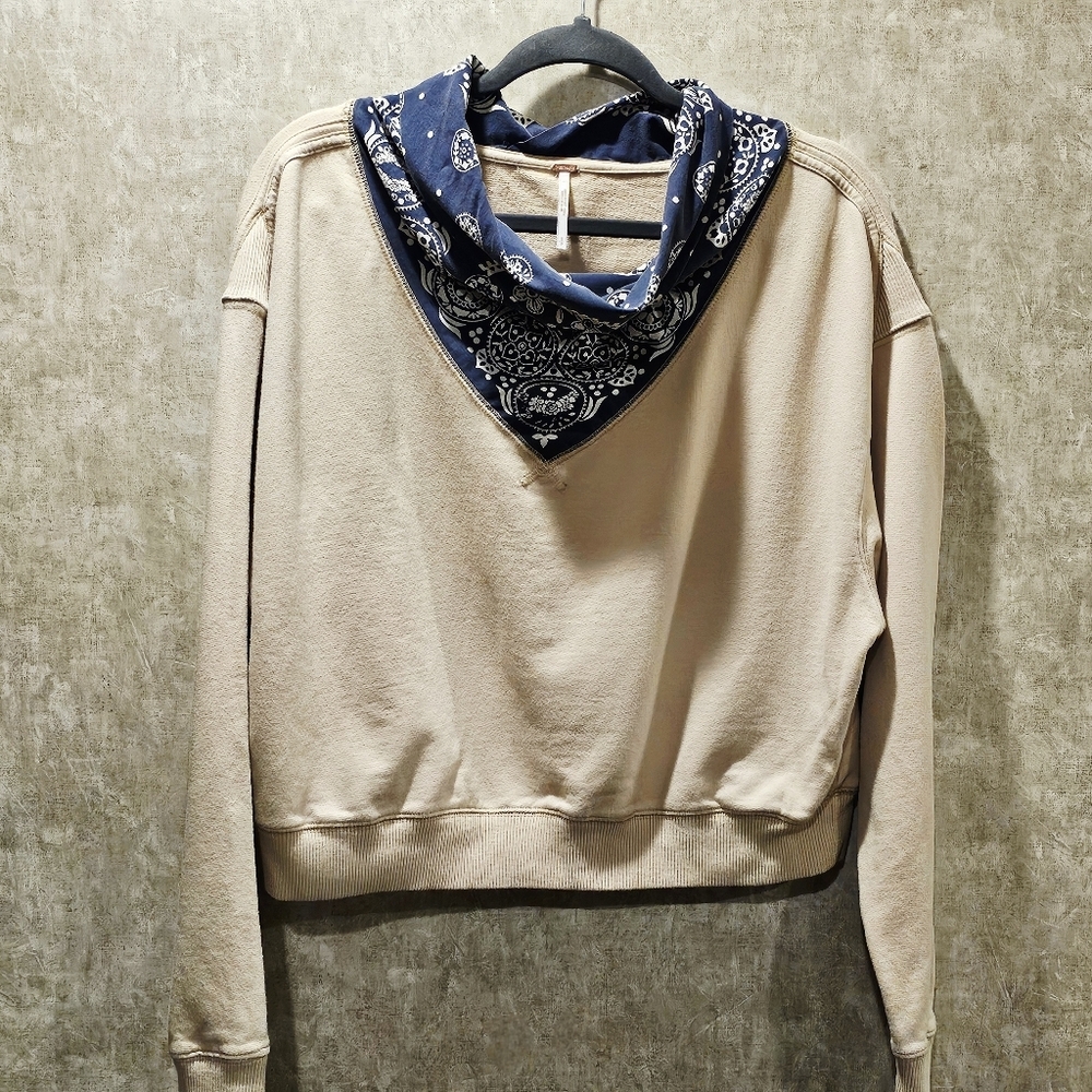 Free People James Bandana Slouchy Sweatshirt - Picture 2 of 7